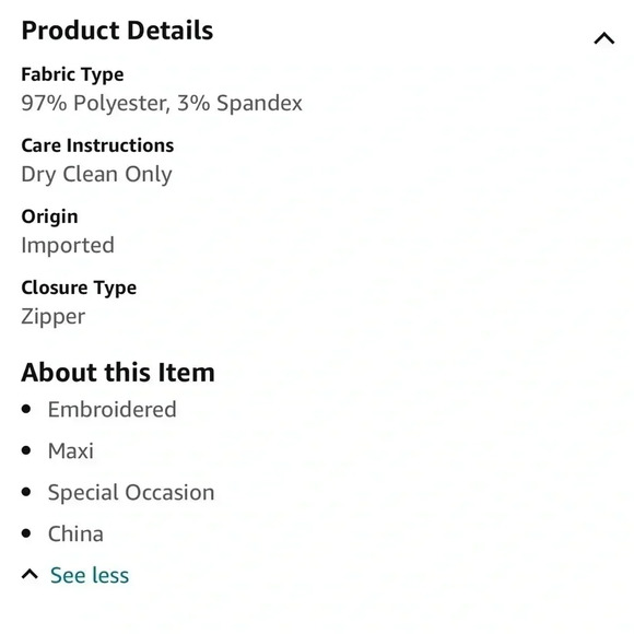 NWOT!! JS Collections Embroidered One Shoulder Maxi Evening Dress - Size 4 - Picture 6 of 16